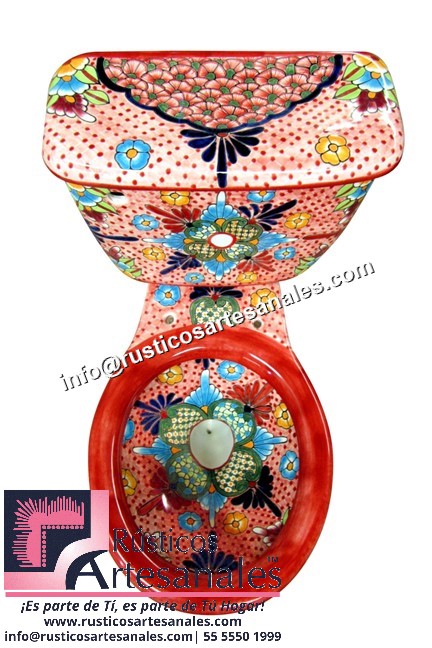 WC de Talavera Tabasco Taza Larga con Tanque (sin herrajes ni asiento)