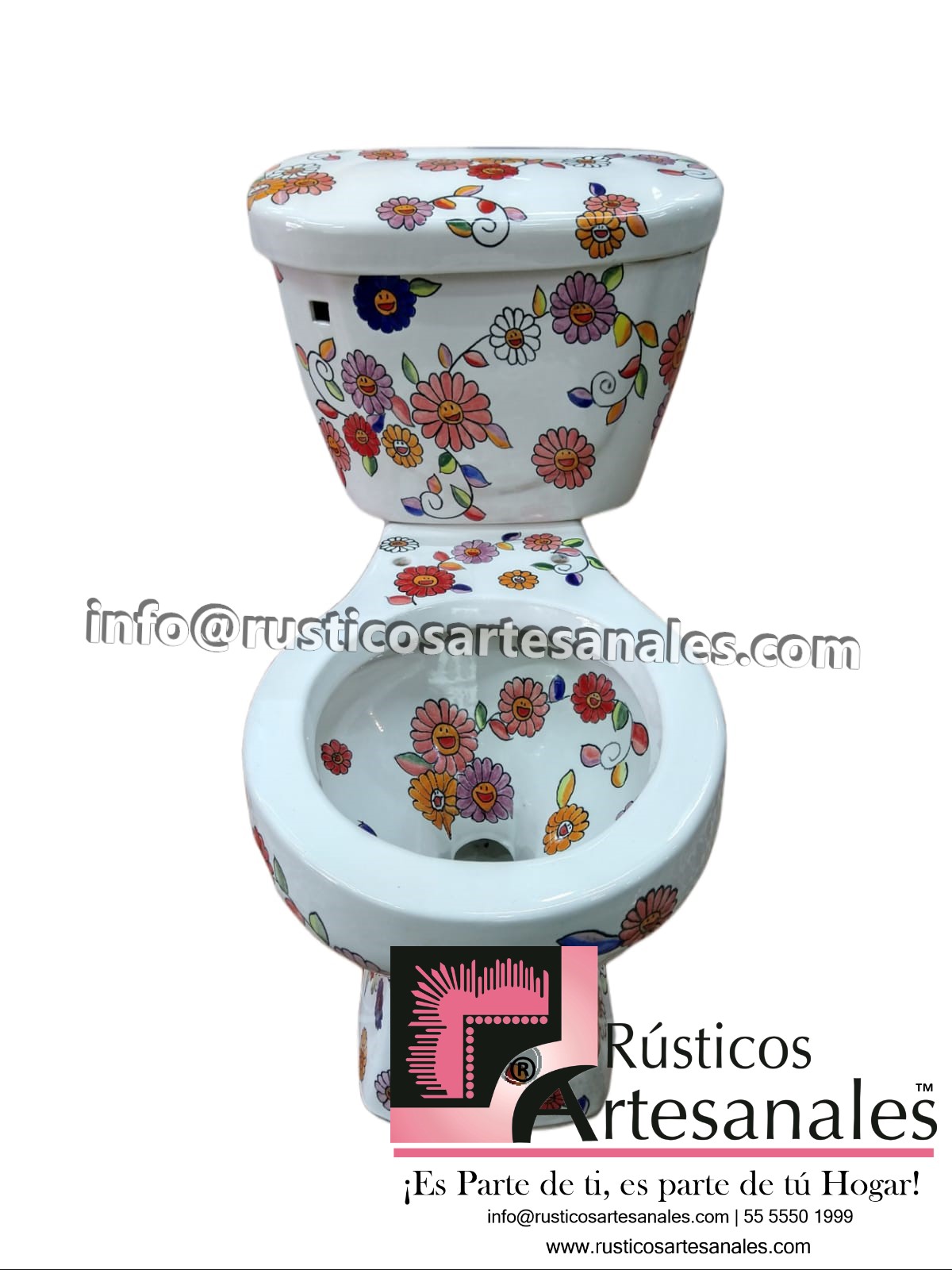 WC de Talavera Alegría Taza Corta con Tanque (sin herrajes ni asiento)