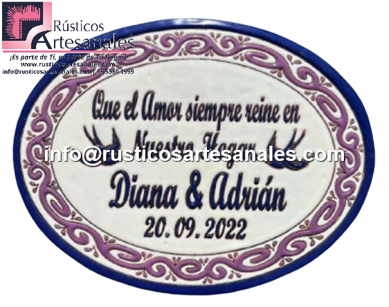 Greca Morada Plaza Azul Ovalada
