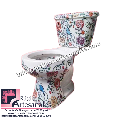 WC de Talavera Encanto Taza Larga con Tanque (sin herrajes ni asiento)