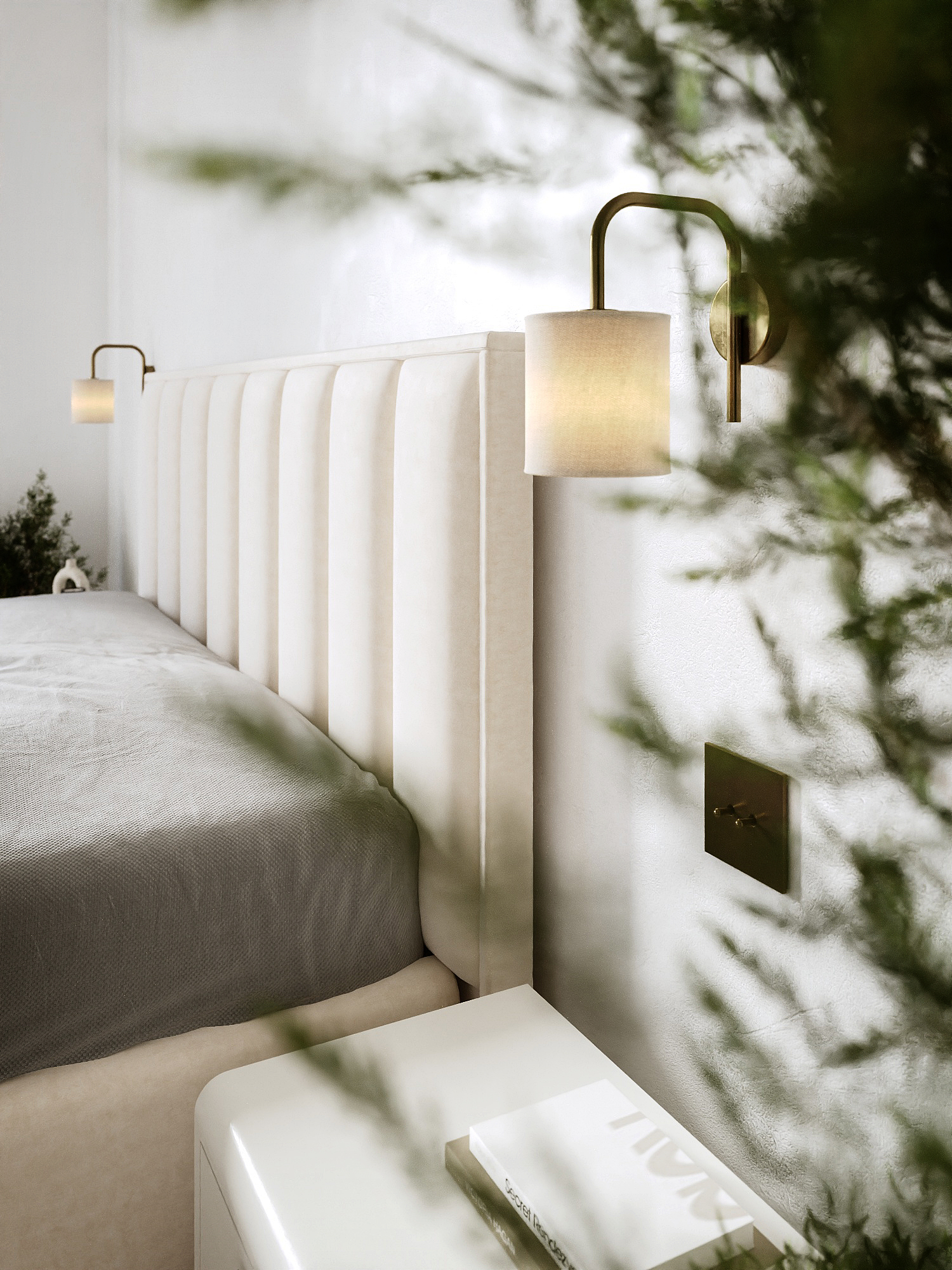 luxury bedroom interior architectural visualization with soft daylight - Dionis Studio