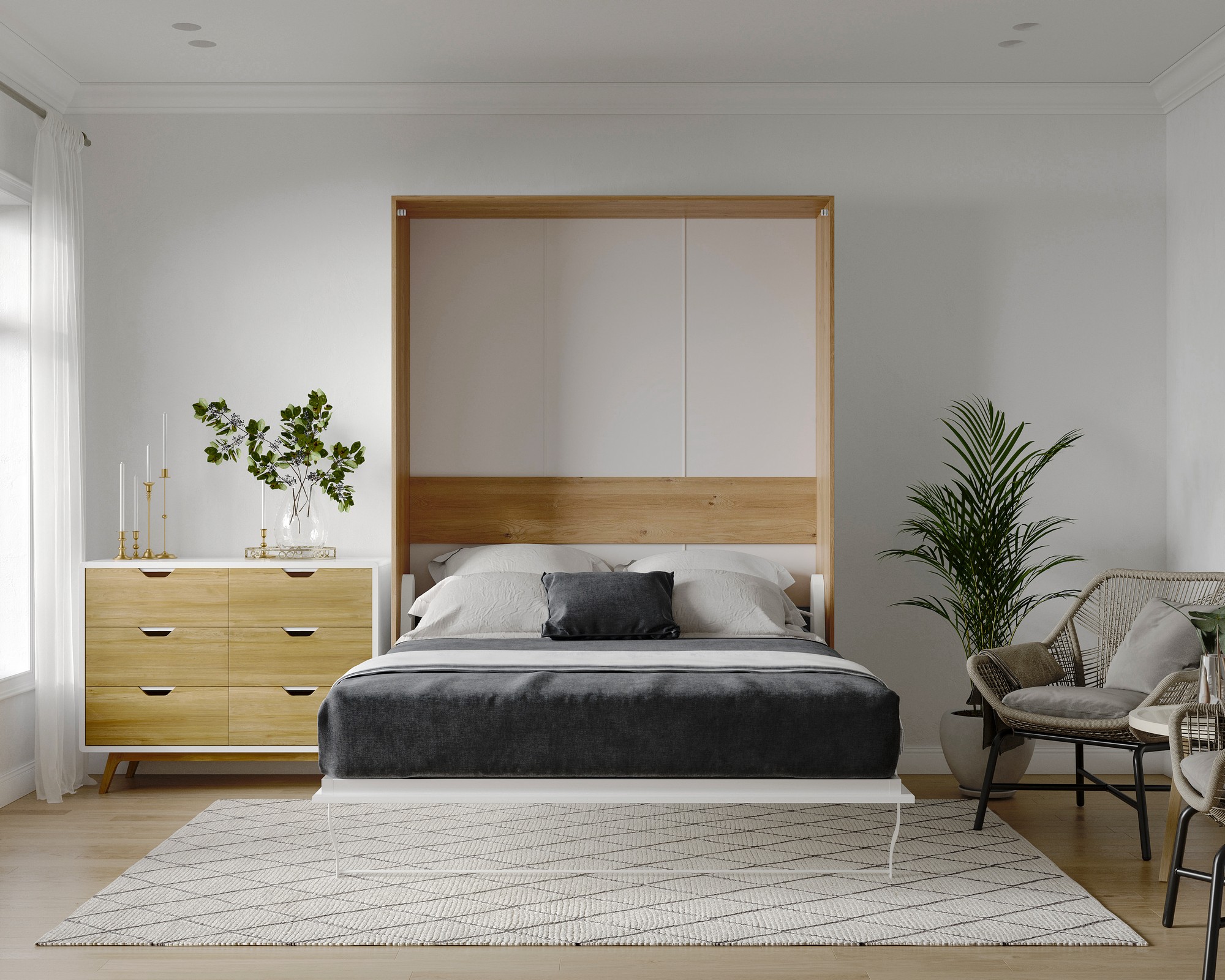 lifestyle bedroom interior architectural visualization for private home - Dionis Studio