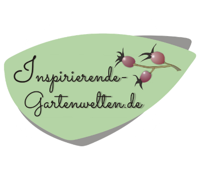 Logo der Inspirierenden Gartenwelten mit Hagebutten