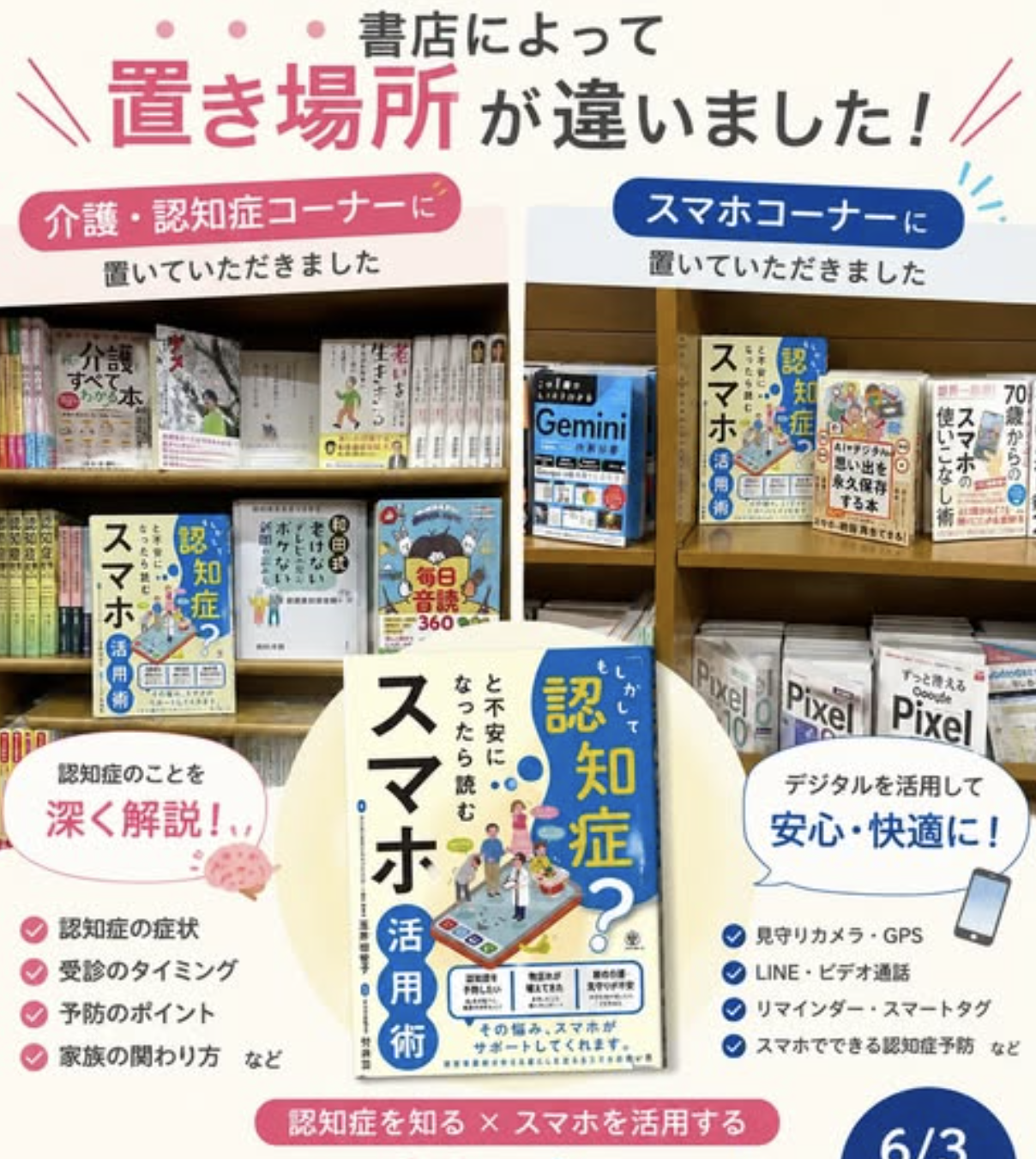 本屋さんでの売り場について