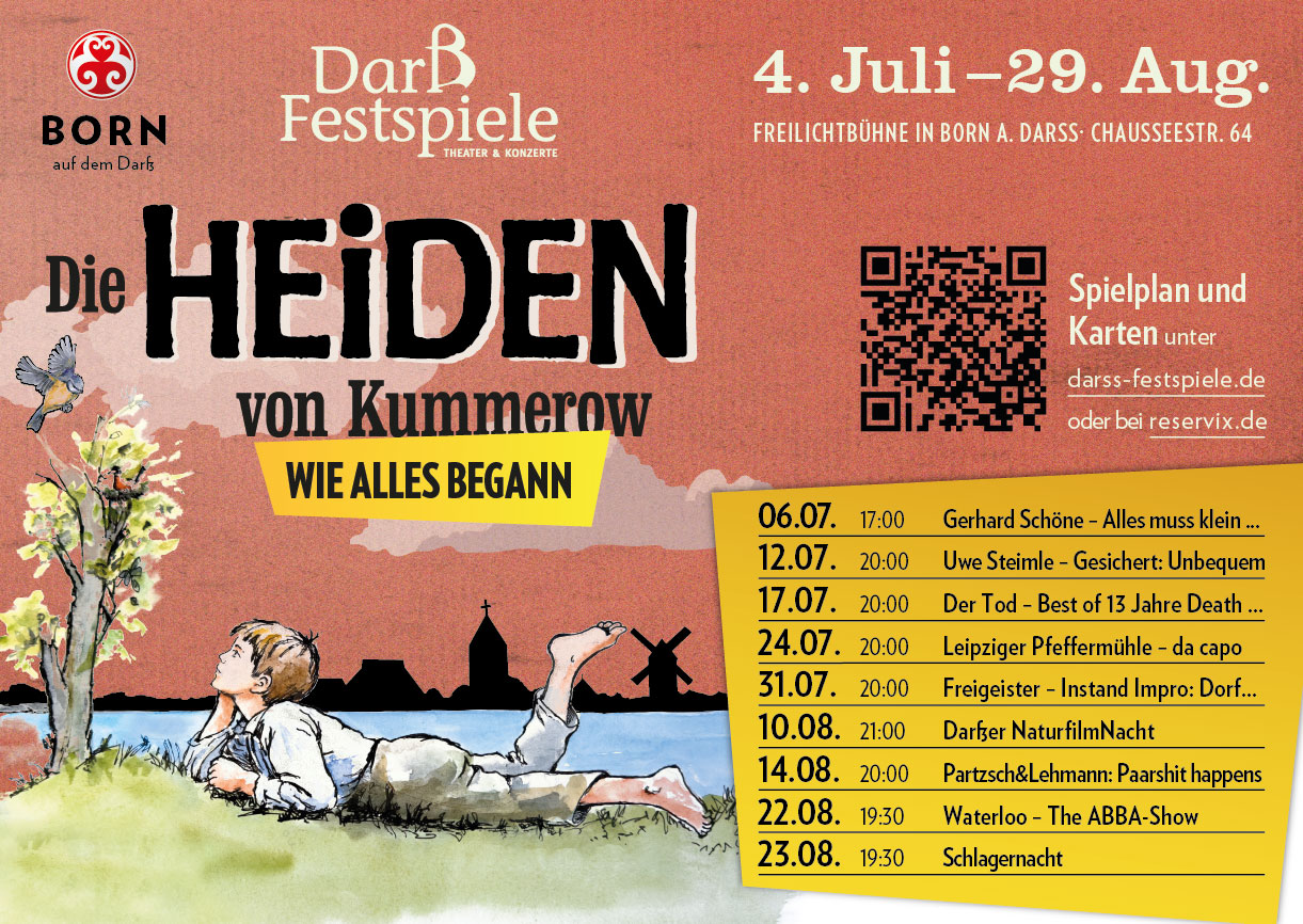 Darß-Festspiele 2025 starten am 4. Juli – Premiere von „Die Heiden von Kummerow – Wie alles begann“ eröffnet neue Spielsaison