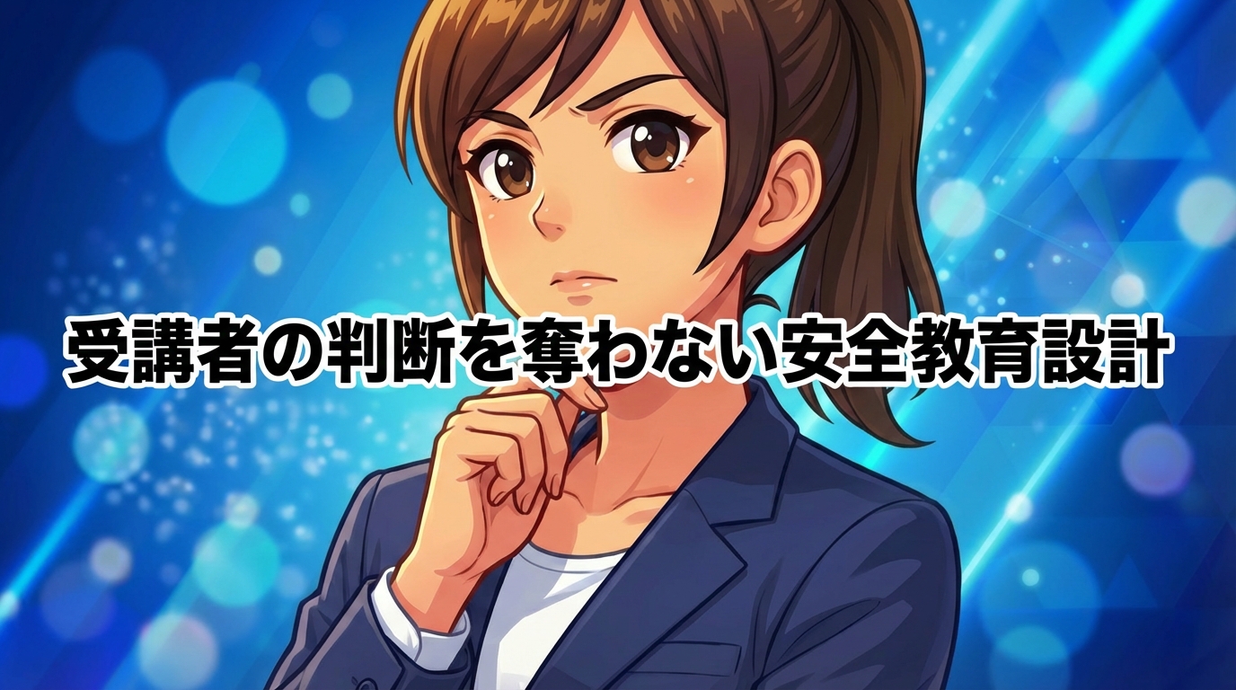 受講者の現場判断を奪わない 安全教育設計とは何か