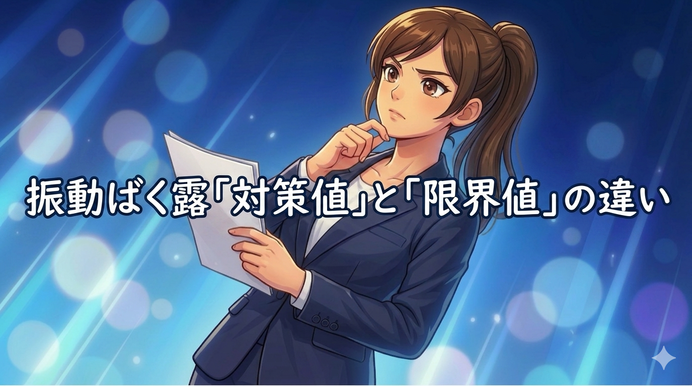 「基準値以下なら安全」は幻想。日振動ばく露値の「対策値」と「限界値」を混同する現場の末路