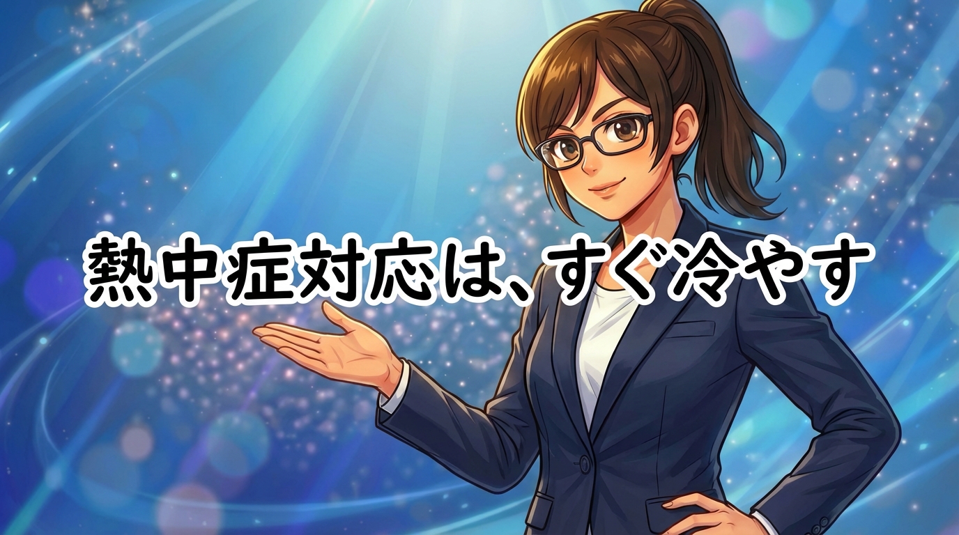 作業員が熱中症かも、「休ませておけば大丈夫」で止まった手が、熱中症を重症化させる。