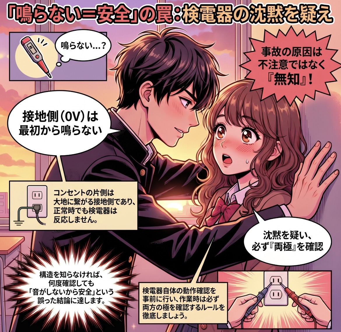 「検電器が鳴らない＝安全」という錯覚。感電事故を生む「沈黙」の正体