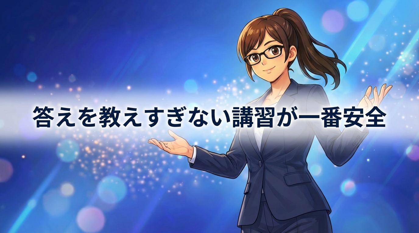 答えを教えすぎない講習が、一番安全になる理由