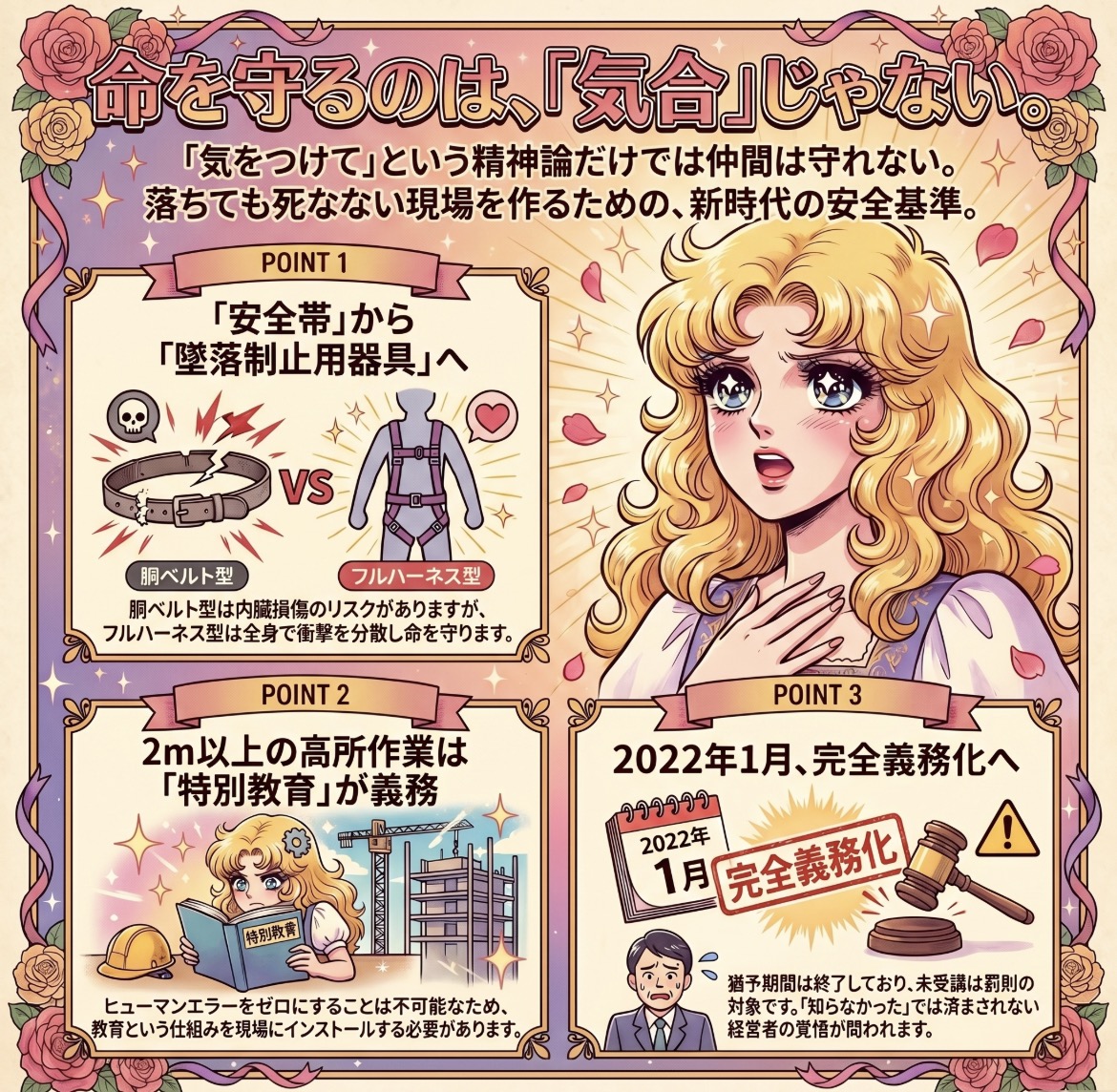 「安全帯」はもう古い。フルハーネス義務化が突きつける「落ちても死なない仕組み」の構築