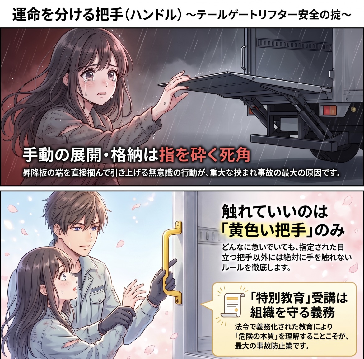 床下格納式テールゲートで指が潰れる「手動操作」の構造的罠