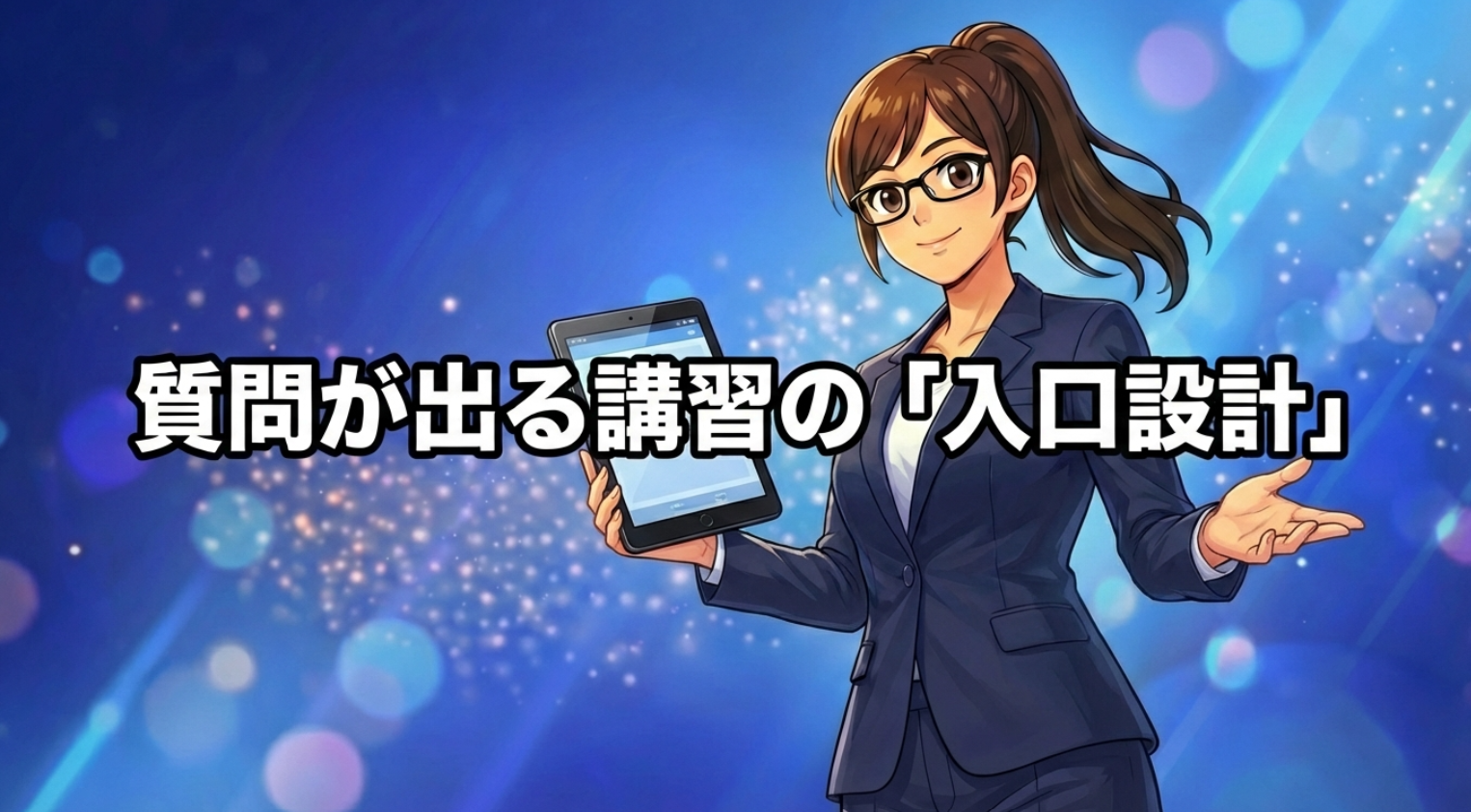 質問が出た講習に共通する「入口設計」｜受講者が動き出す最初の5分