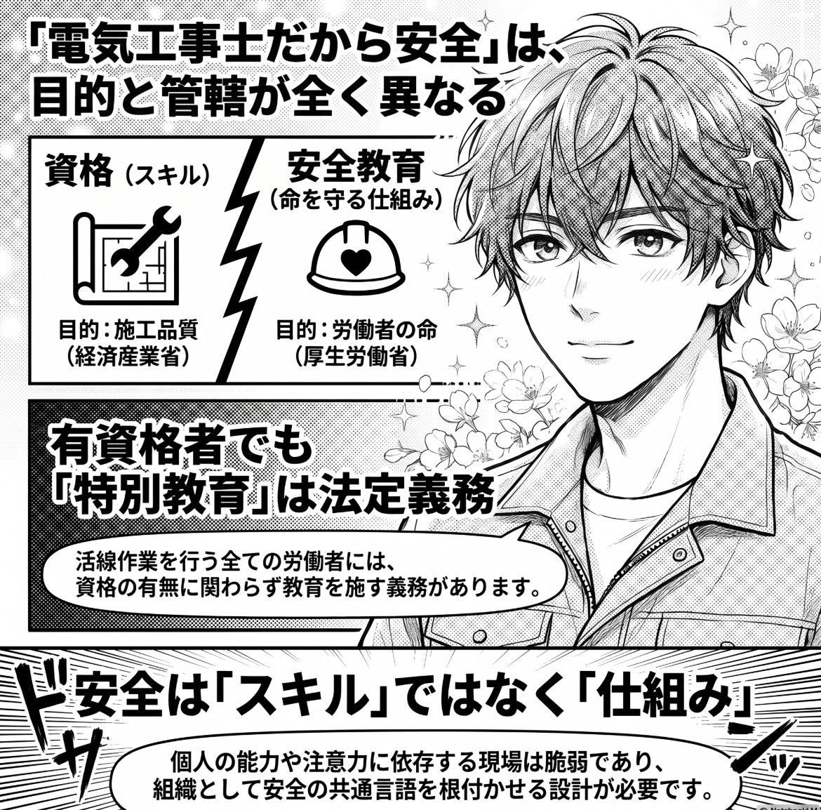 「電気工事士を持っているから大丈夫」が死亡事故を招く。低圧電気取扱特別教育が必須な本当の理由