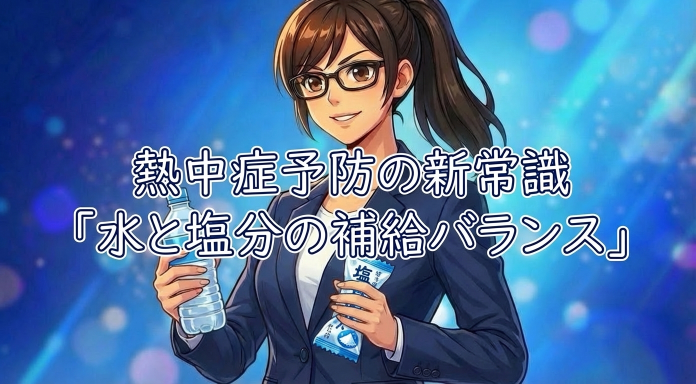 熱中症、水だけでは体は守れない