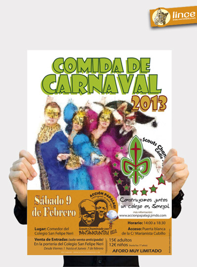 Cartel comida de carnaval 2013