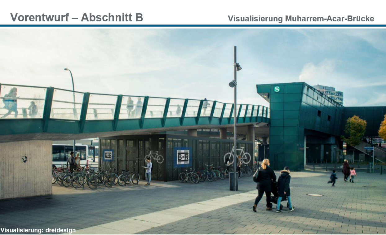 Herbst 2019 Baubeginn: S-Bahnhof Wilhelmsburg bekommt 612 moderne B&R Fahrradplätze - SPD Regionalpolitik machte Druck und rettete dabei drei PKW Stellplätze!