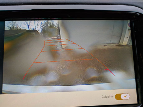 Elektroauto Erfahrungsbericht Rückfahrkamera Display Opel Ampera e