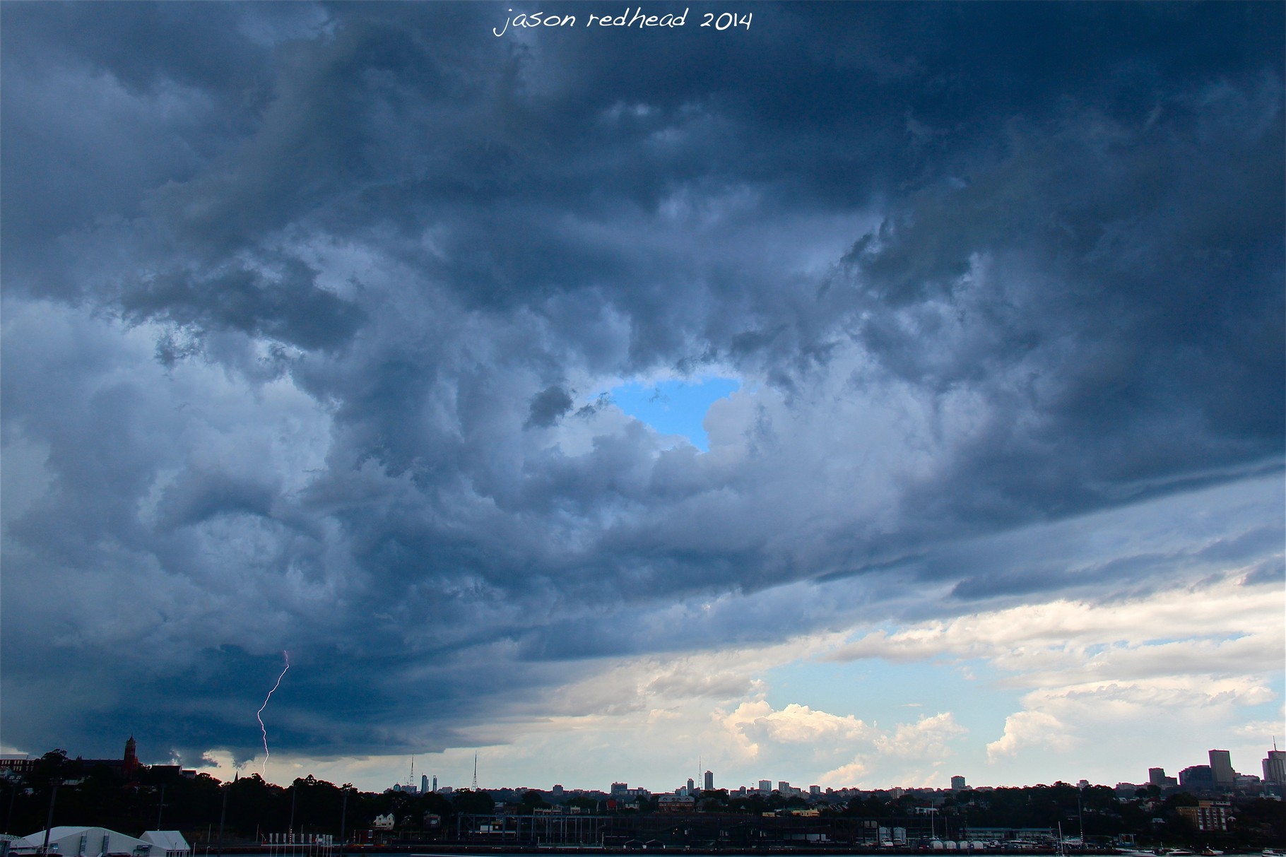  07-12-14 the storm's eye; finally managed to capture some lightning. poor effort i know. ciara you would be having a field day. come back and visit soon! johnson bay, nsw
