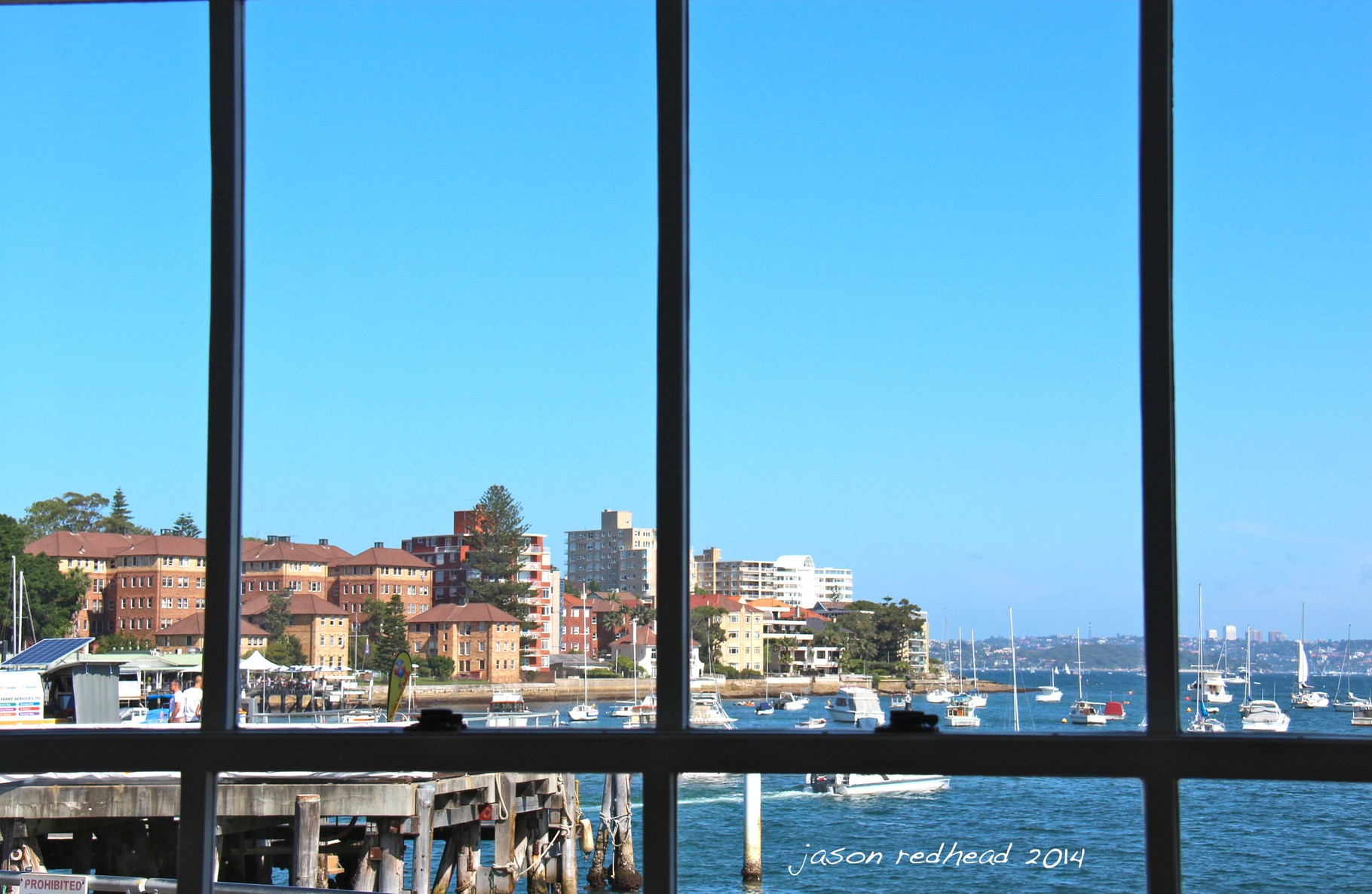  29-03-14 boxed in; what a stunning box to be in as we eat into the afternoon , manly wharf, nsw 