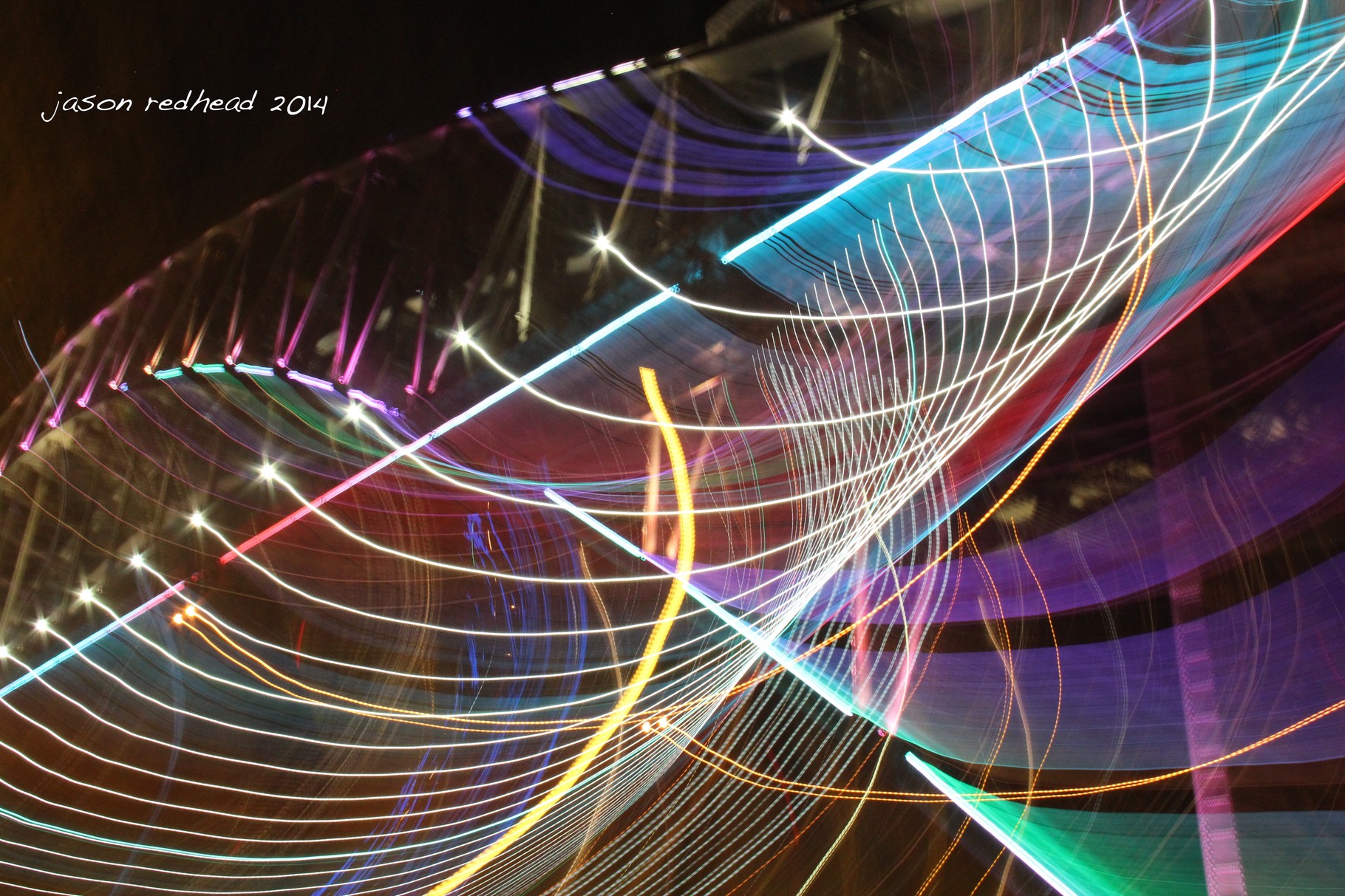  26-05-14 vivid's pirouette; not that i know how to do a pirouette but i'm sure if i did this is what the sydney harbour bridge would have looked like tonight. dawes point, nsw 