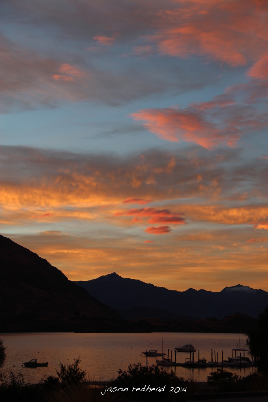  08-03-14 see you tomorrow; after a big long run through the mountains today this was the perfect end. gotta love this place, lake wanaka, nz 