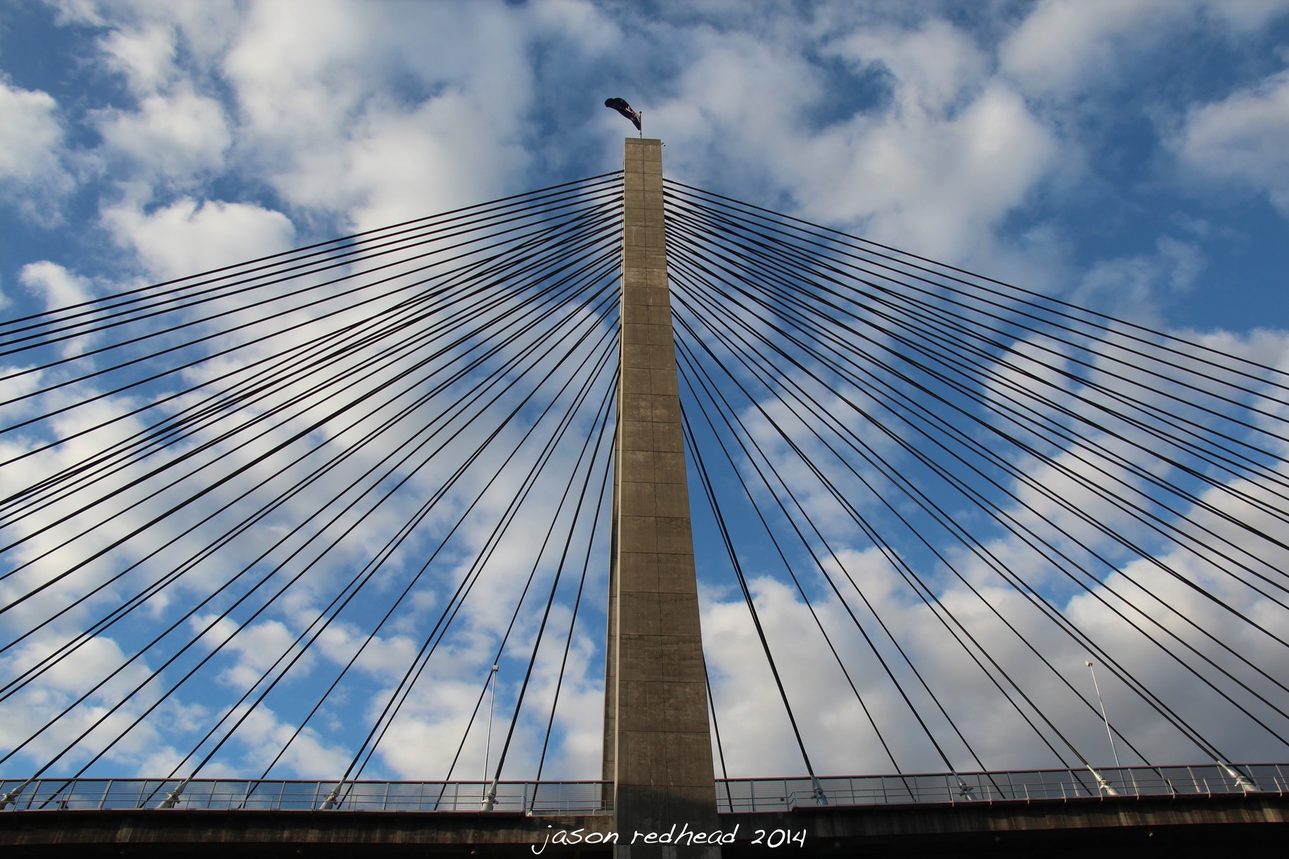  21-02-14 look and you will see; thousands of people crossed the anzac bridge this morning on their daily commute but i wonder how many took the time to just look up and notice the stunnning clouds floating through sydney this morning, pyrmont, nsw 