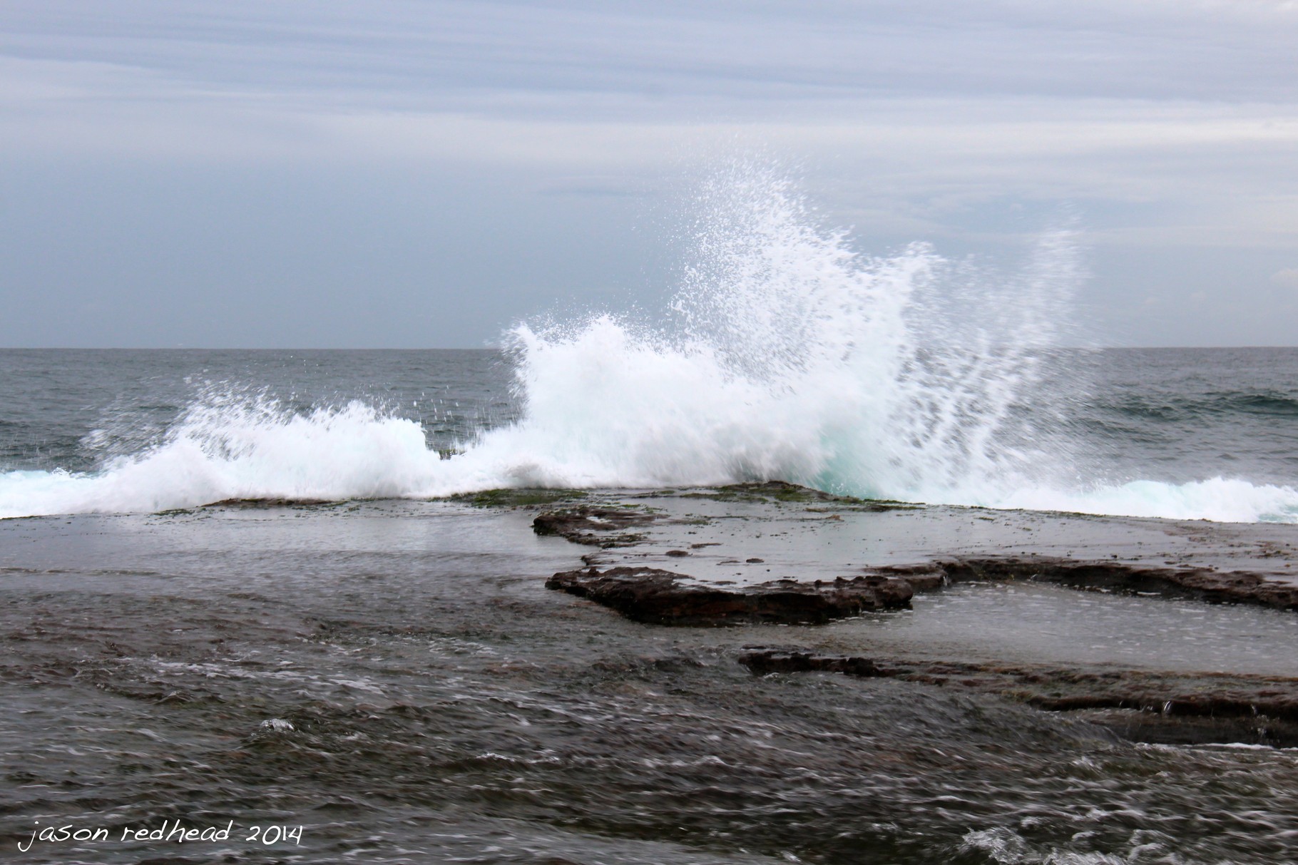  28-03-14 splashing towards the weekend!; after a busy week, what a better way to end it than standing on the edge of the rock pool and absorbing the thousands of dropets that make up the waves remembering as the rain slowly falls that one drop will ra
