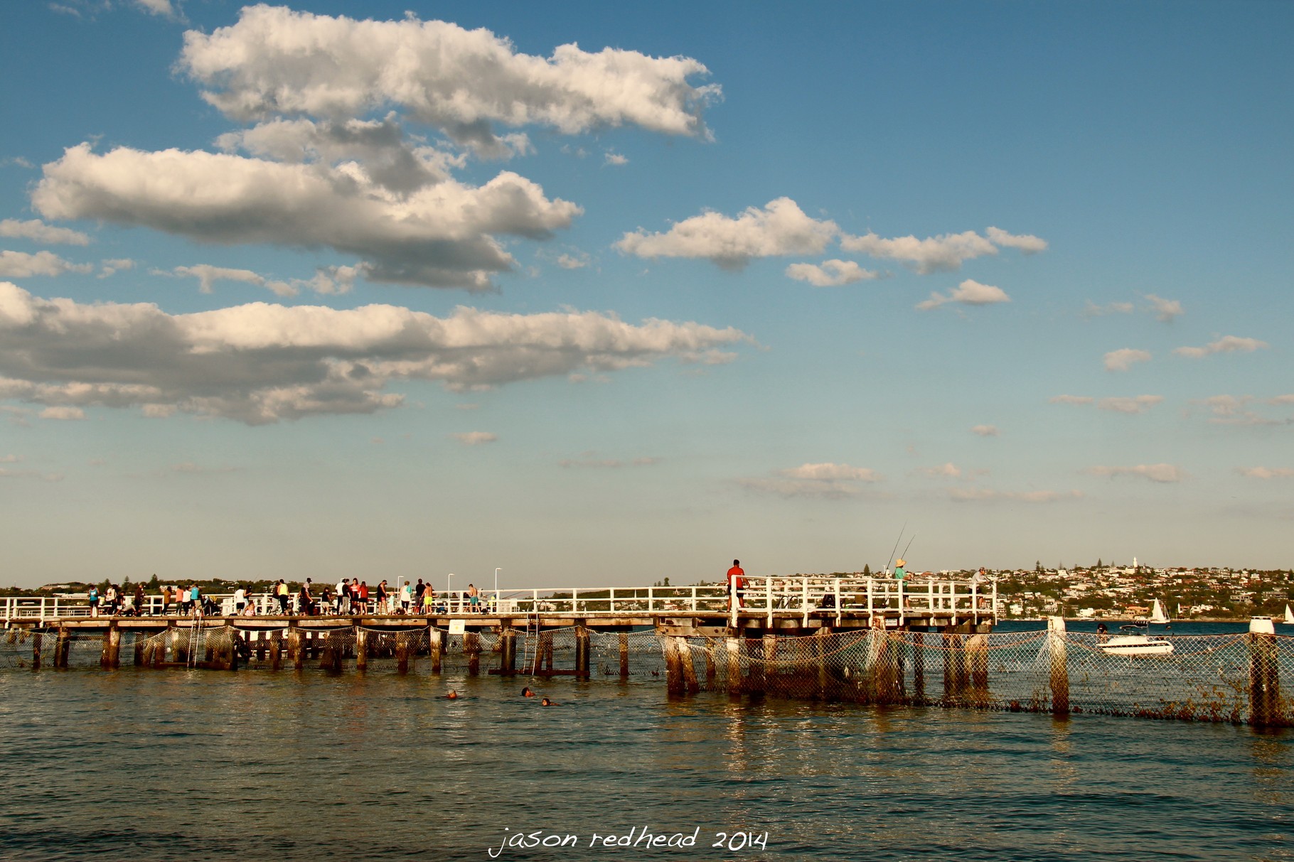  17-07-14 braving the cold; with views and clear sky like this, how could you not. clifton gardens reserve, nsw 