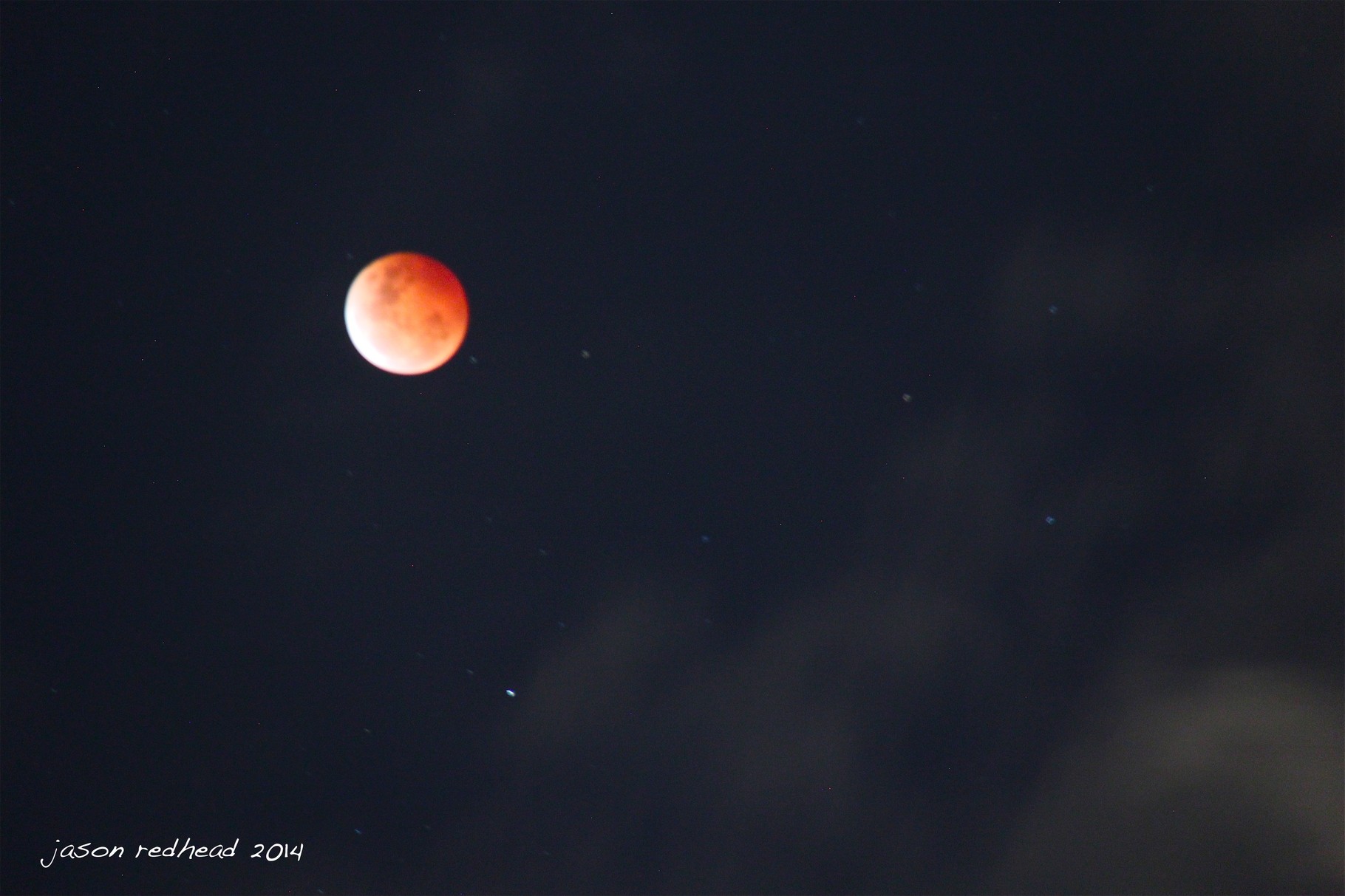 08-10-14 lunar moulin rouge; moon face got all dressed up in a stunning red number tonight to show that it too can scrub up like a dancer in the windmill, observatory hill, nsw