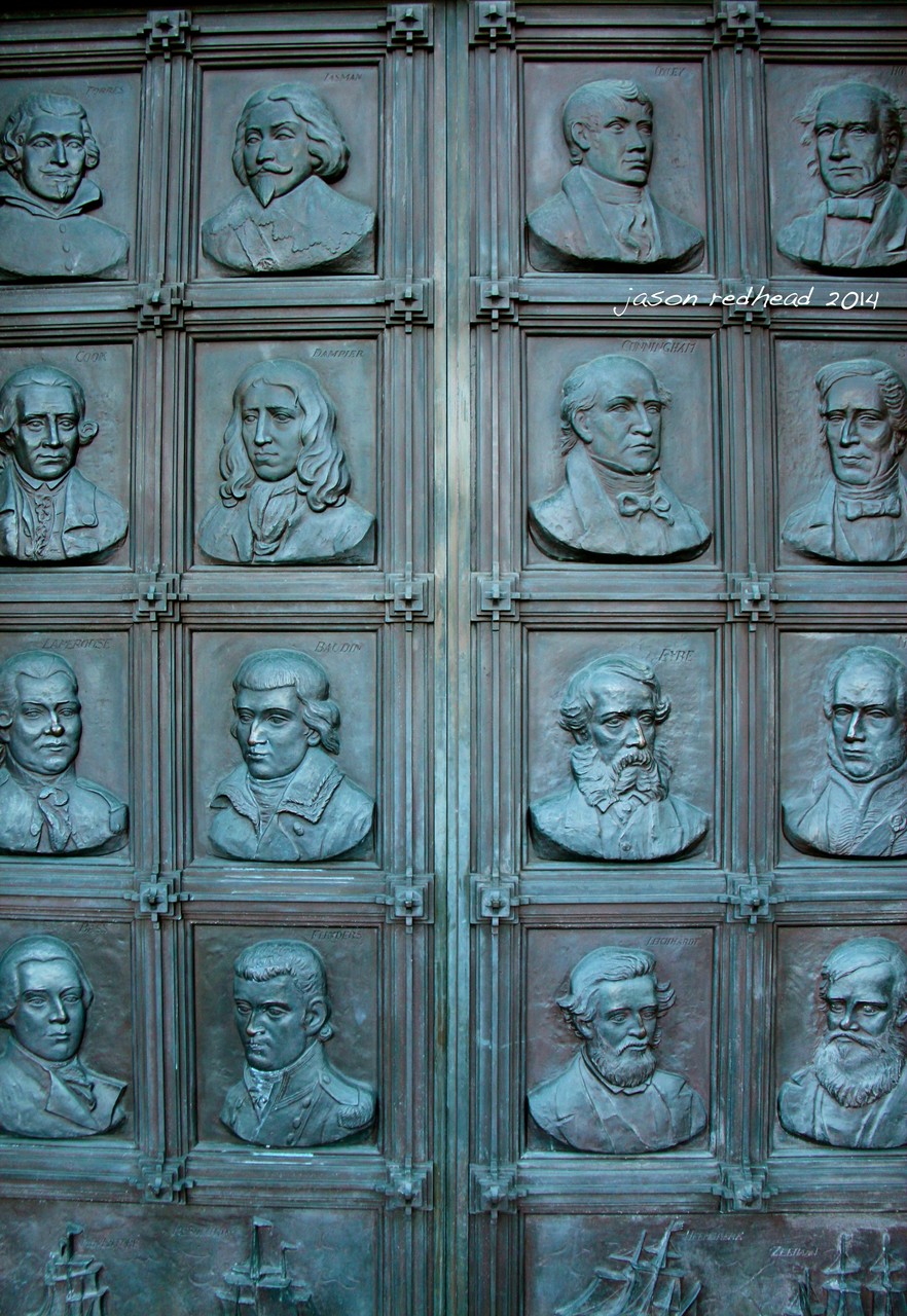 15-06-14 robert douglas; grandad would be so proud to see his portrait on the the door of the state library of nsw (see the head and name below 'jason"). go grandad! sydney cbd, nsw 