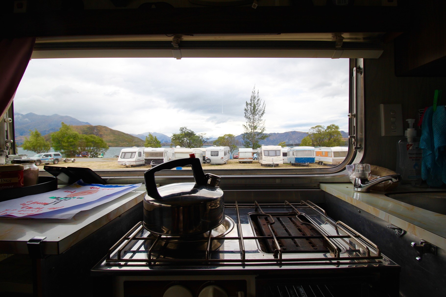 The famous view from the caravan