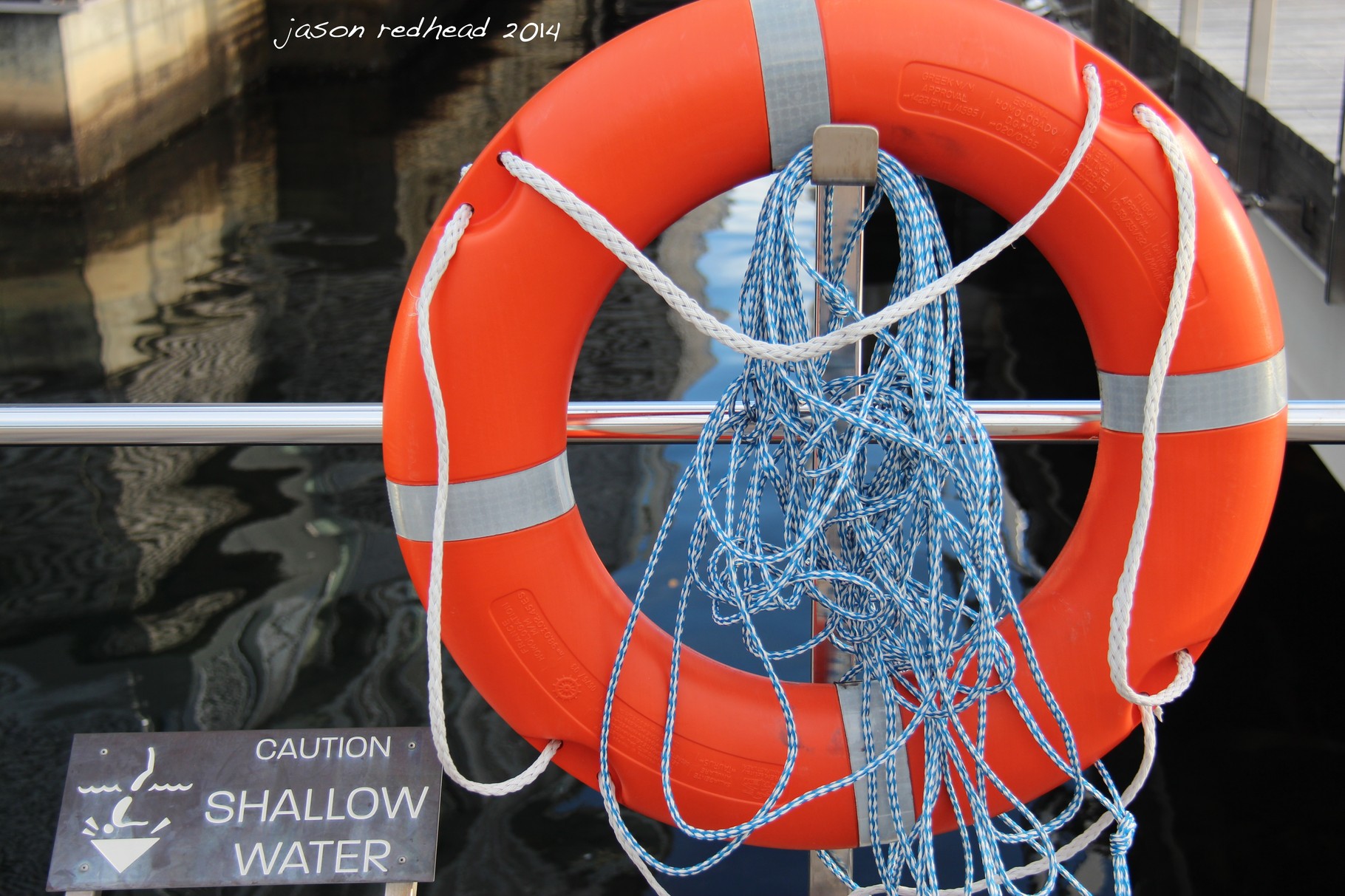  17-03-14 no diving allowed; good thing there is a life ring here so if i dive and break my neck the life ring will come to my rescuse... and probably make my injury worse...pyrmont bay, nsw 