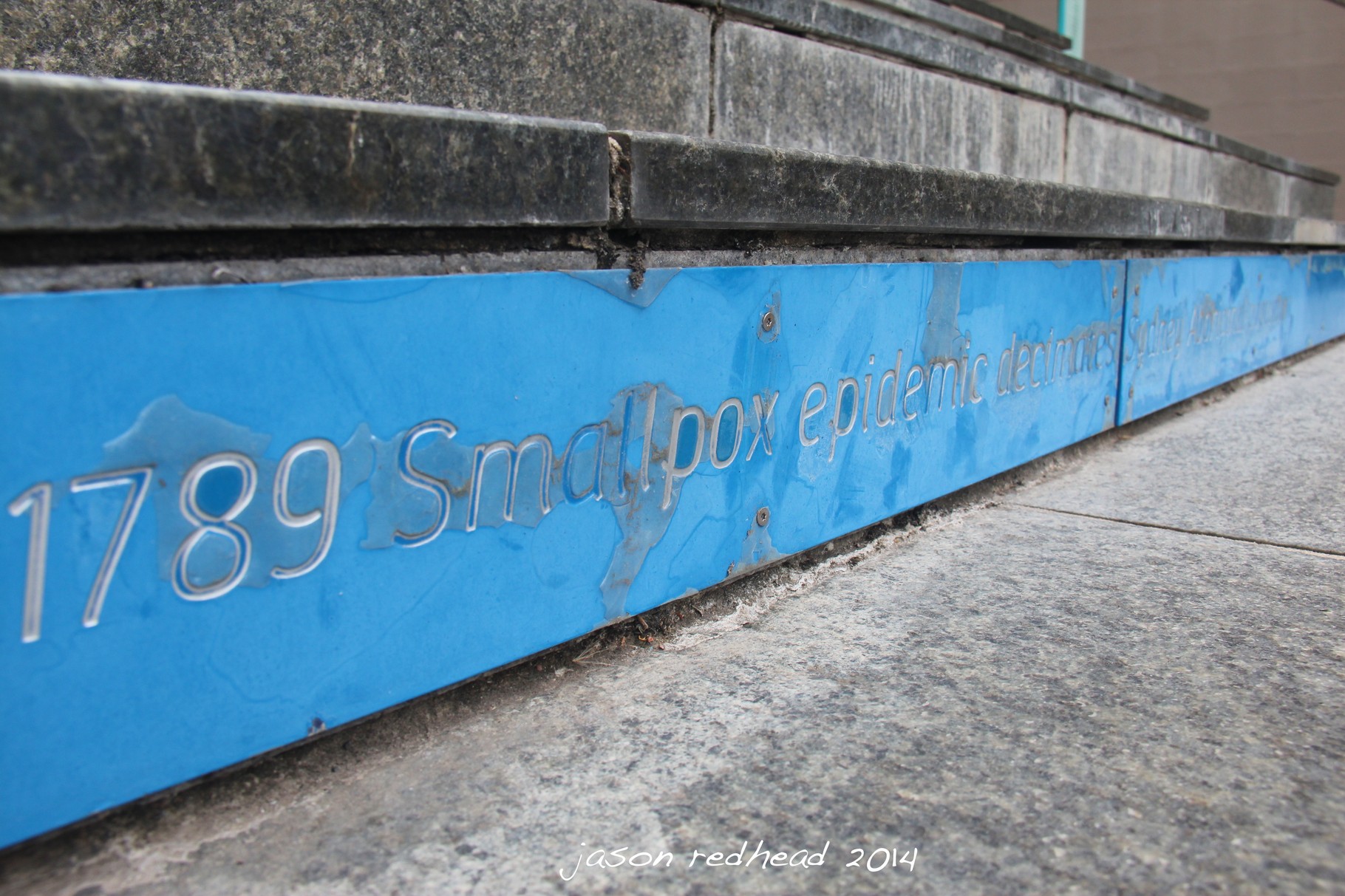  05-02-14 stepped in history; i found these steps today all filled with coloured tiles detailing the history or pyrmont, pyrmont, nsw 