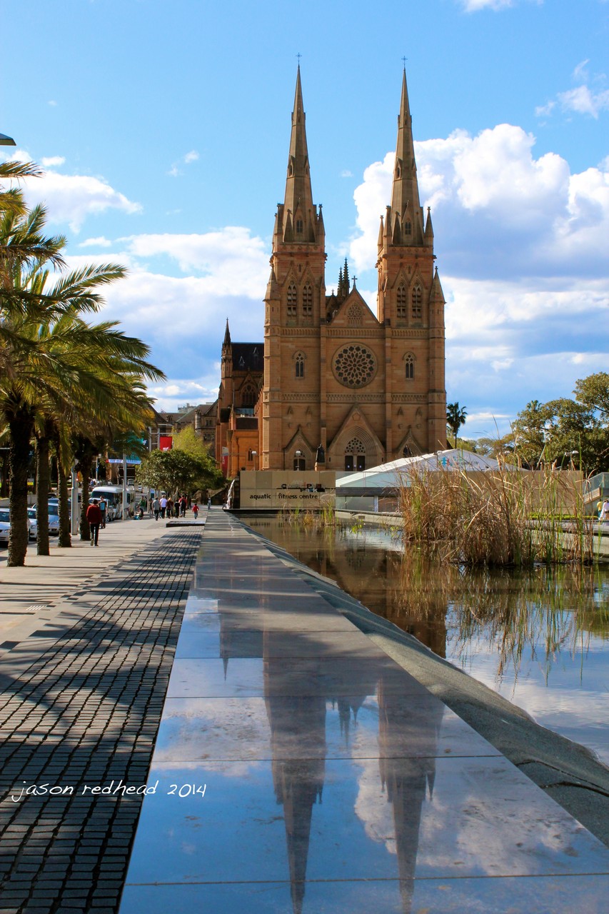  22-05-14 religious points; what a beautiful city to run through, one of the city's iconic churches, st marys, sdyney cbd, nsw 