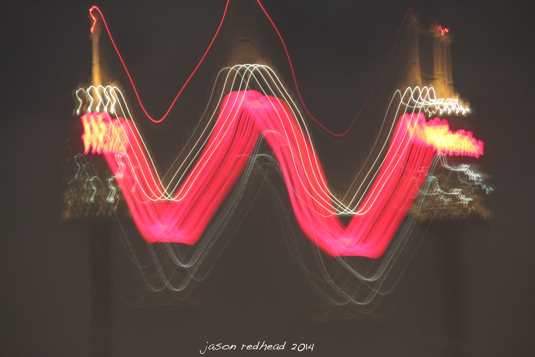  12-05-14 westfield's double-u; couldn't ask for a better way to spend an evening than finding a random park with a stunning view of the city and the westfield tower, getting lost in the lights and creating the twenty third letter, james watkinson rese