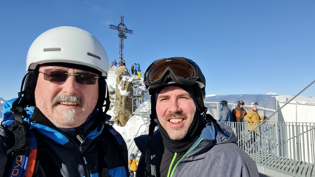  Andy und Dirk in Sölden Gipfel Gaislachkogel 300m+