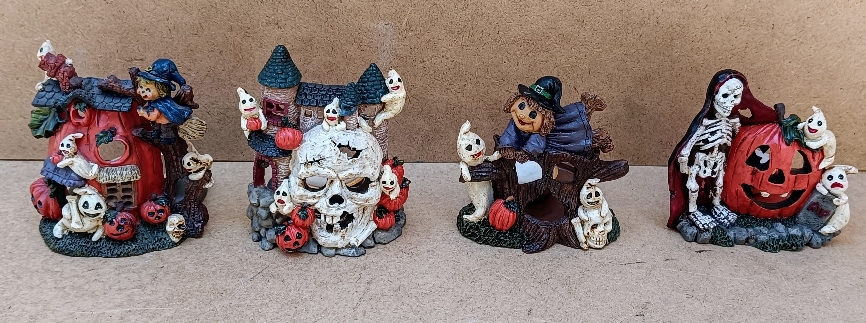 Porta velas Halloween. Ref 8667. 10x11x9. Consultar modelos disponibles 