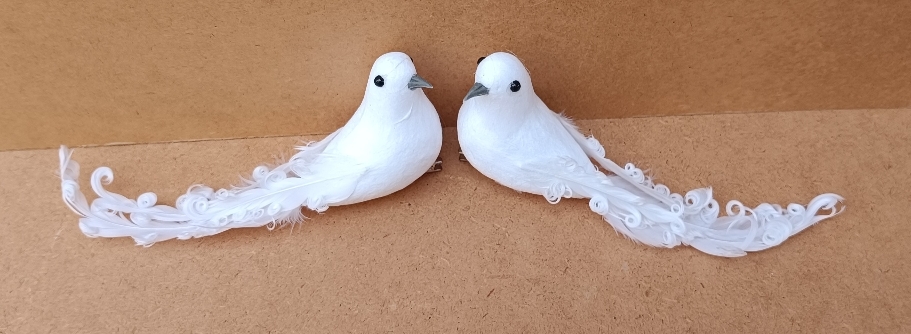 Pájaros porexpan plumas clip. Ref 66144. 19x9x10