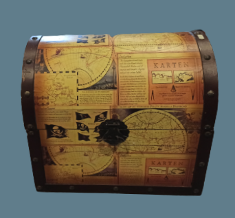 Baúl pirata. 47x33x42.