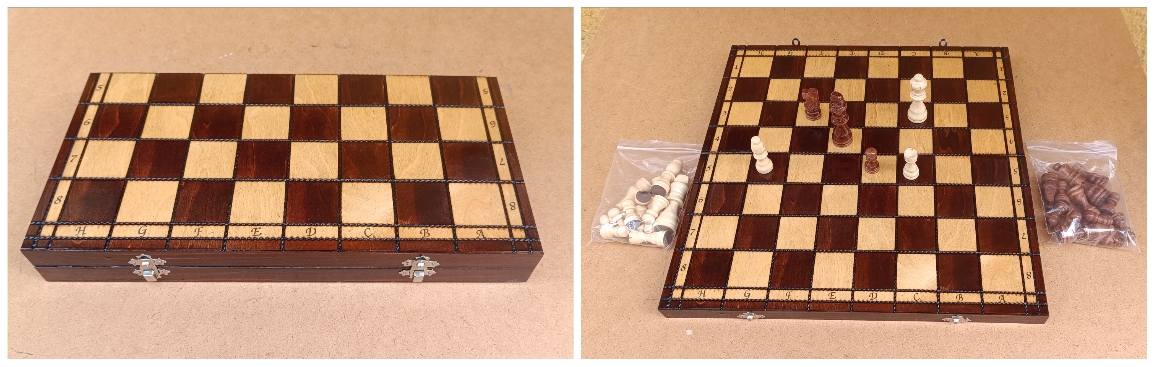 Ajedrez plegable madera. Ref 41198. 40x40