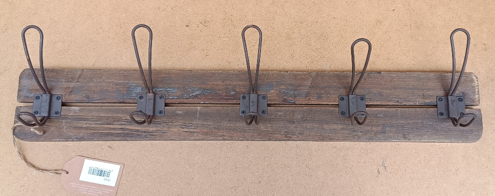 Perchero madera y metal. Ref 28623. 66X16X7
