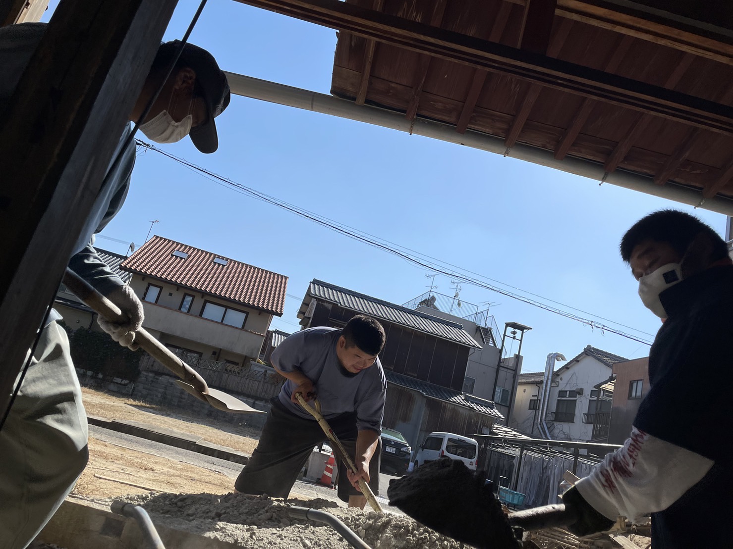基礎工事作業
