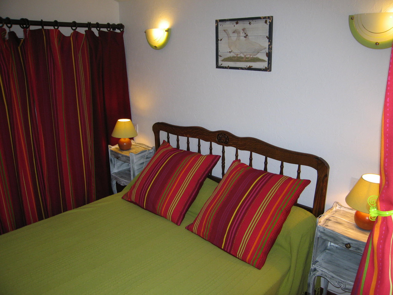 La chambre "paysanne", en suite avec sa salle de bains et wc indépendant