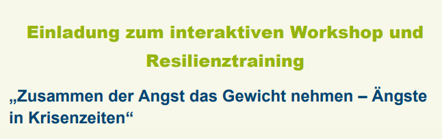 Workshop und Resilienztraining