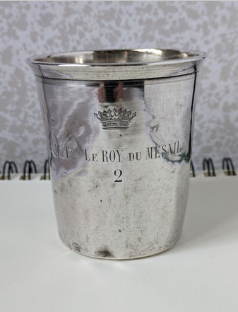 Timbale en argent vendue sur ebay (mars 2024)