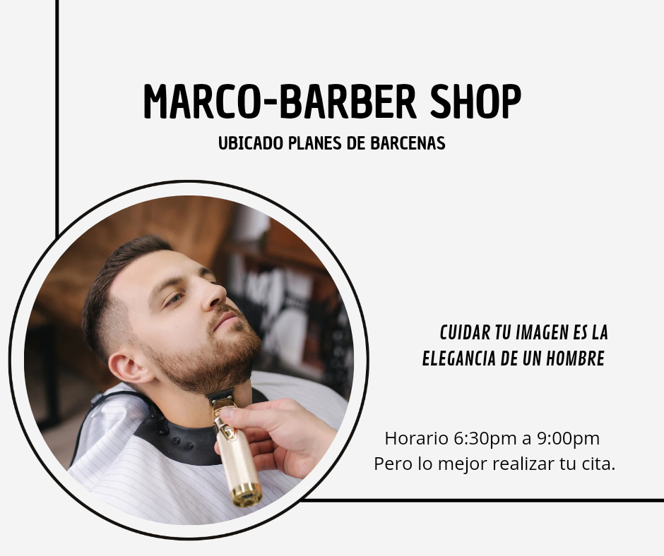Bienvenido a Barber Shop, en Planes de Barcenas sector "Los Almendros" Eje 7 casa 39