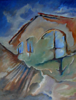 Augen der Stadt [1]*, 80 x 60 cm, Acryl / Öl, Leinwand *(als Diptychon, 3. Kunstpreis 2000)