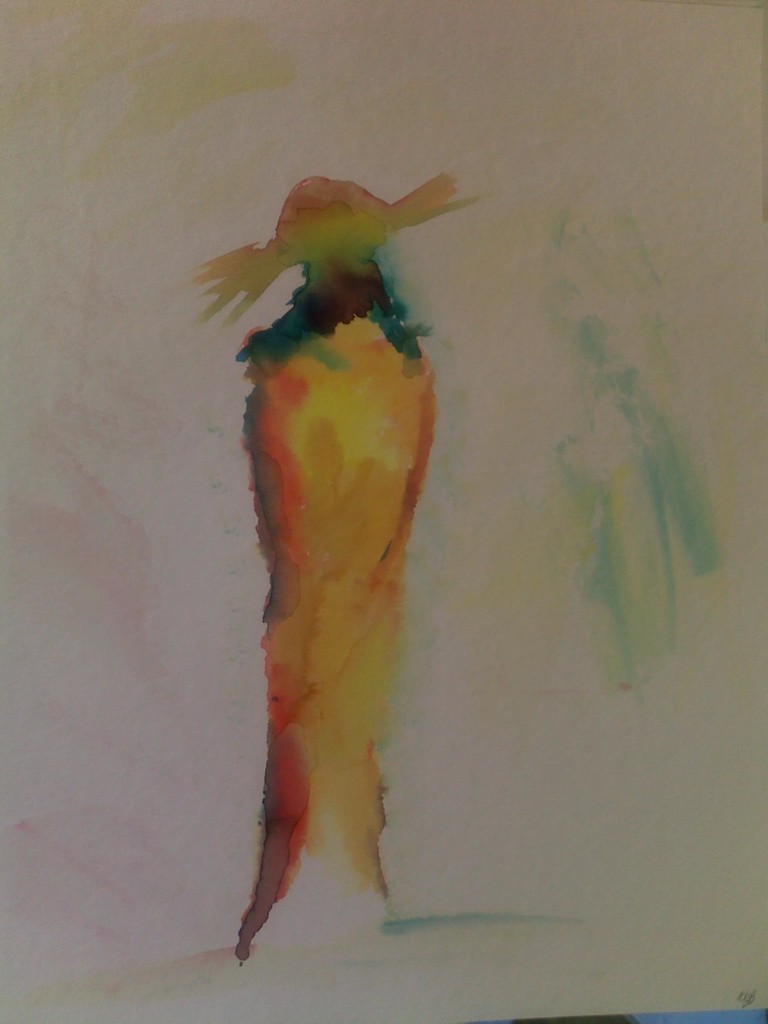 Frau in Aquarell 30 x 40