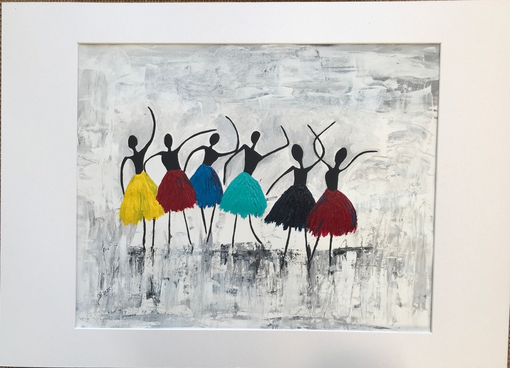 Tanzende Mädchen Acryl 50 x 70